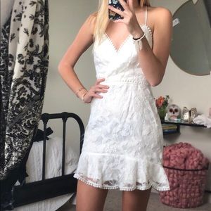 White Lace Showpo Homecoming / Cocktail Dress